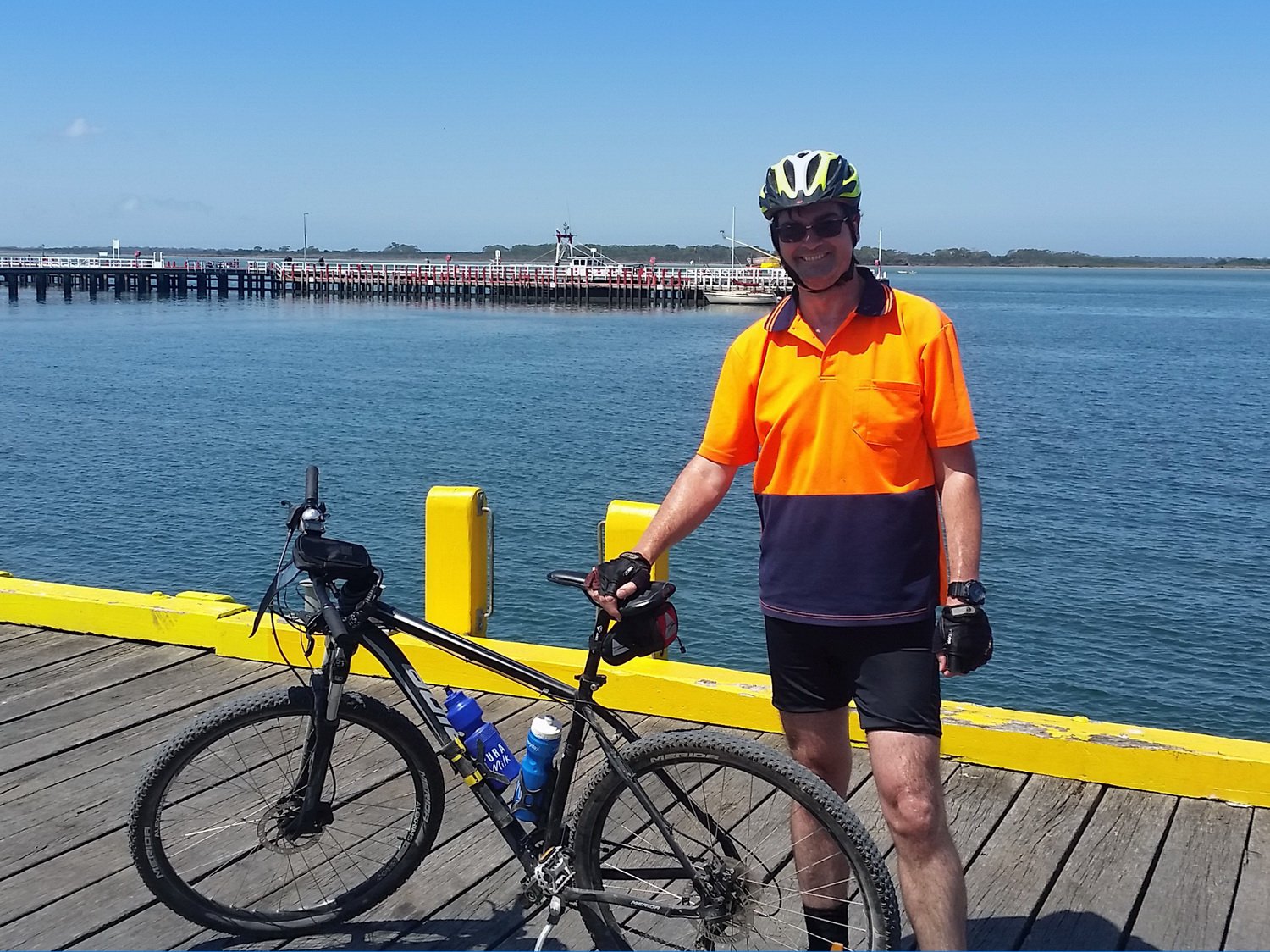 Large pier at Port Welshpool. Foster to Port Welshpool bike ride, Feb-2019.