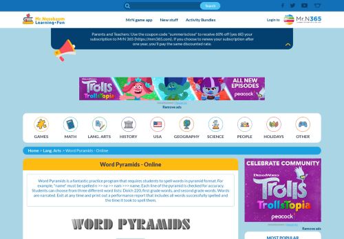 Word Pyramids – Online