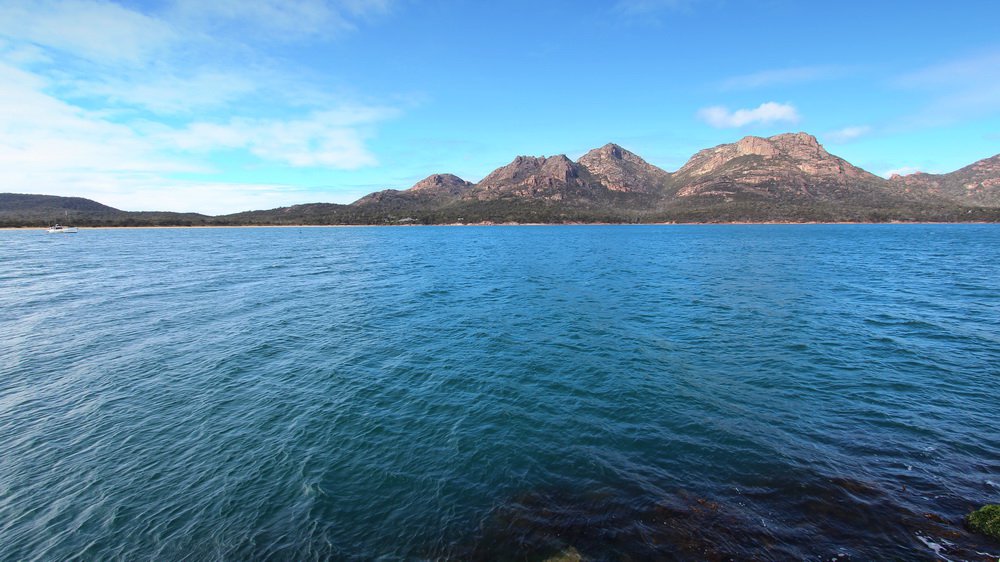 Scenic views taken from near the cruise boat jetty. Freycinet National Park. Tasmania Holiday September 2015.