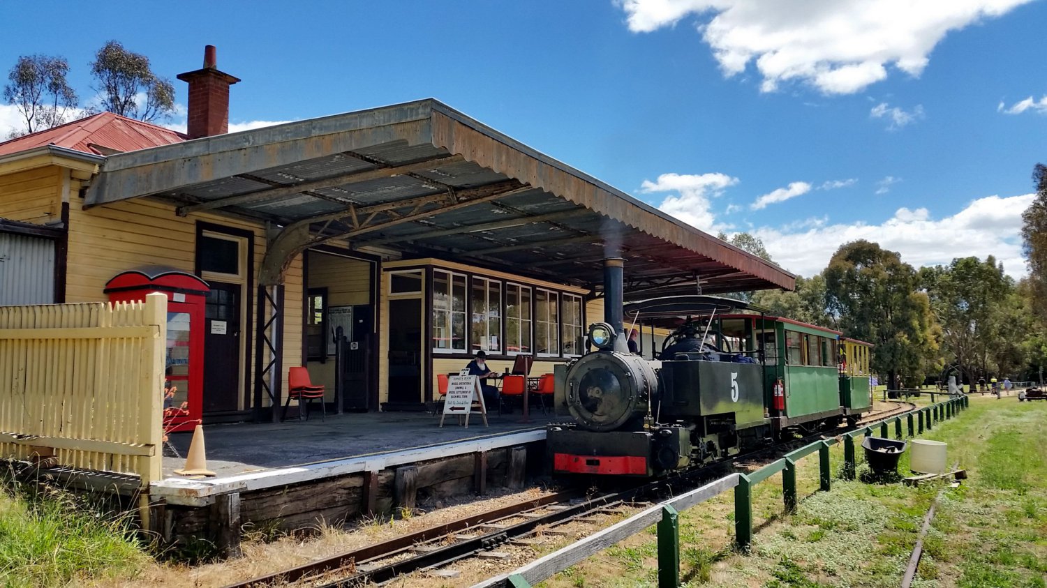 Alexandra station. Now used by the Alexandra Timber Tramway and Museum. Great Victoria Rail Trail, Yea to Alexandra. January 2018.