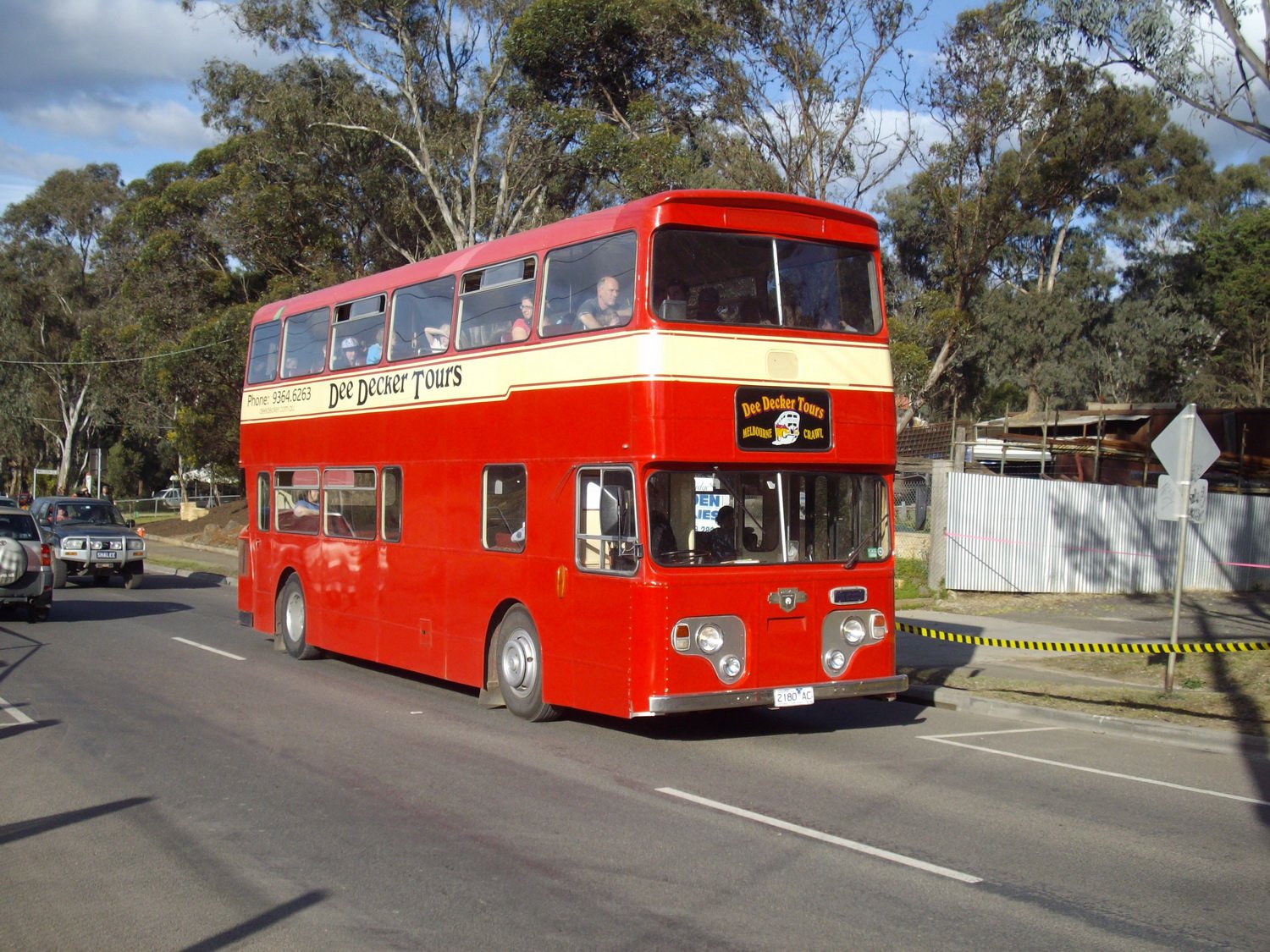 Double decker bus. Wattle Festival at Hurstbridge, August 2011.