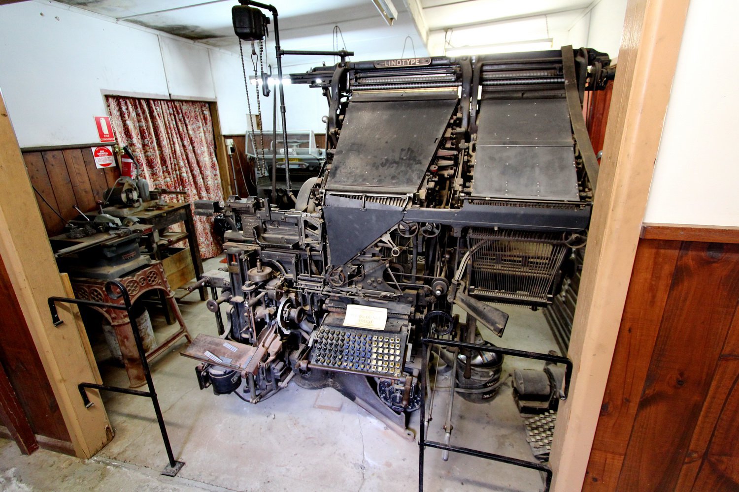 Inside The Echo printing office, Pioneer Settlement Swan Hill. North West Victoria Tour, July 2020.