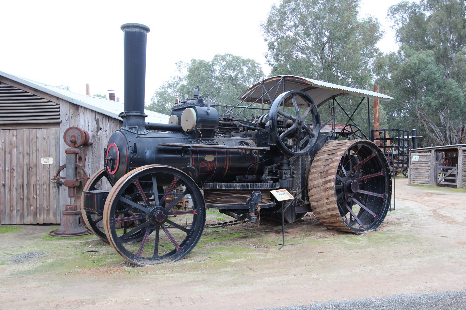 Steam traction engine, Pioneer Settlement Swan Hill. North West Victoria Tour, July 2020.