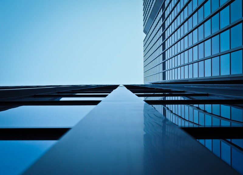 Low Angle View of Office Building Against Clear Sky