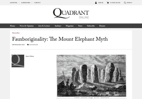Fauxboriginality: The Mount Elephant Myth – Quadrant Online