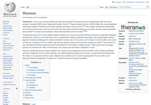 Theranos – Wikipedia