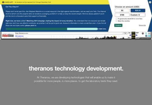 Theranos website (archived)