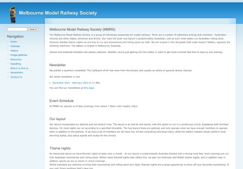 Melbourne Model Railway Society (MMRS)  Melbourne Model Railway Society