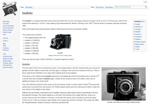 Isolette – Camera-wiki.org – The free camera encyclopedia