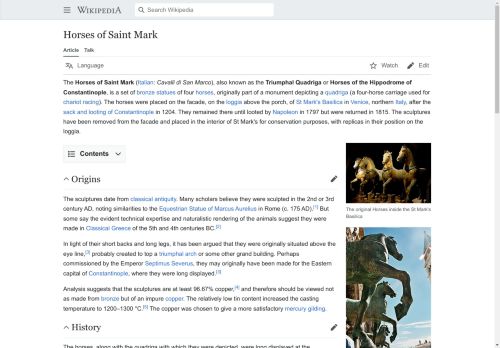 Horses of Saint Mark – Wikipedia