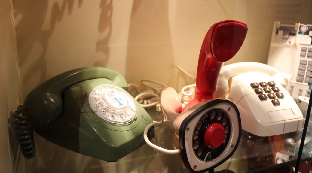 Vintage telephones. Scienceworks & Dinosaur Show, March 2012.