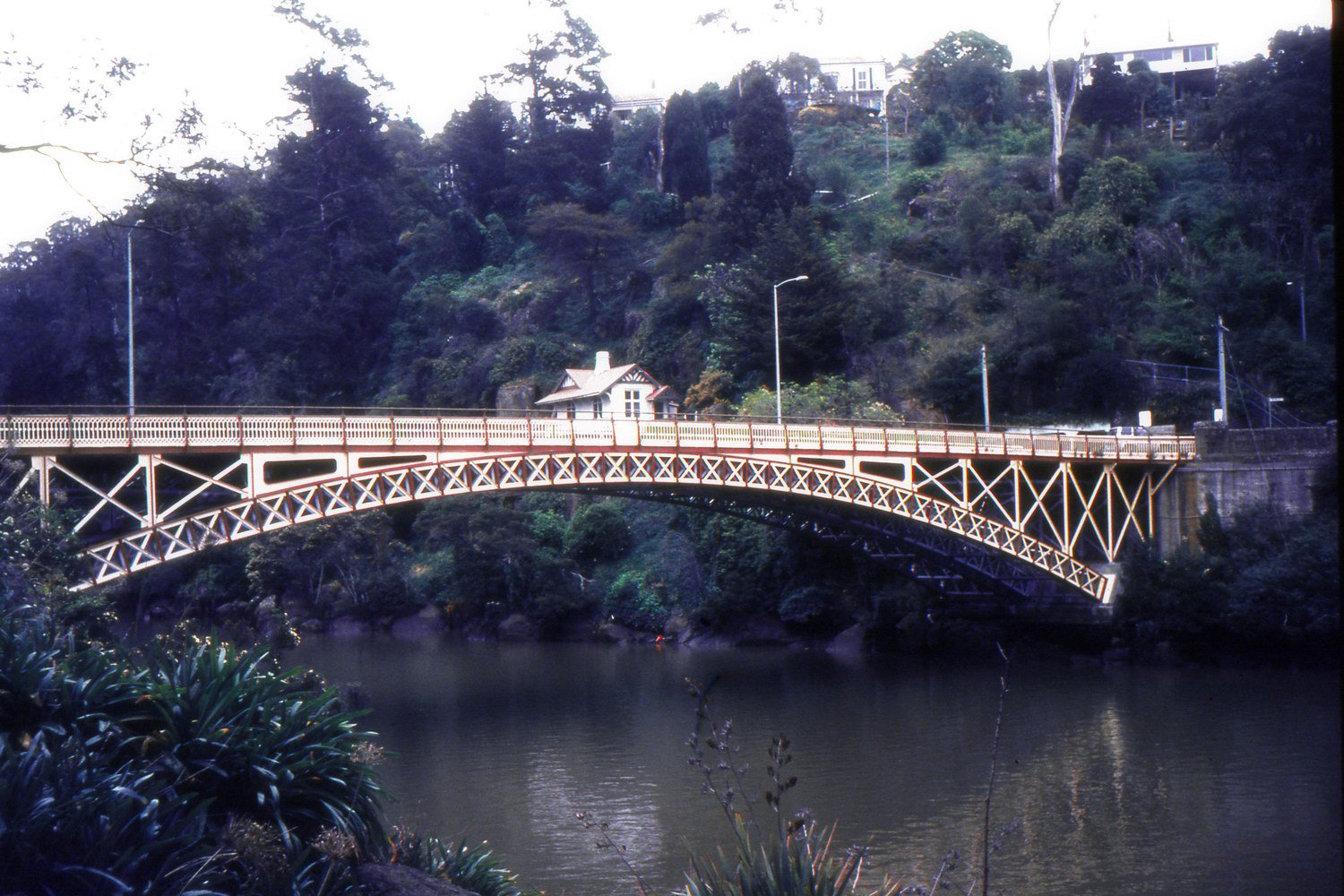 Bridge at Cataract Gorge at Launceston. Originals done with Fujichrome 100.
