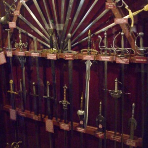 Swords of Kryal Castle's armoury