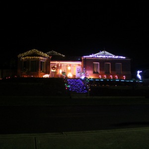 Christmas lights near Rob and Anita's
