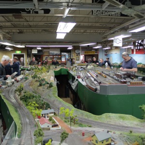 Large indoor model railway layout