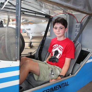 Kyle in the pilot's seat