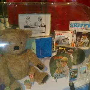 ACMI's history of electronic games display. Skippy memorabillia