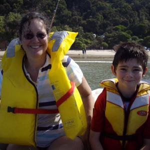 Karen and Kyle boating