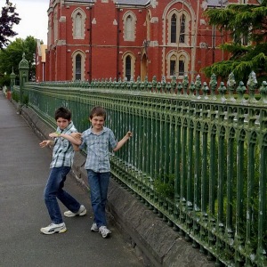 Kyle and Connor outside St Patrick's Cathedral
