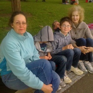 Waiting for the fireworks along Lake Wendouree's shore