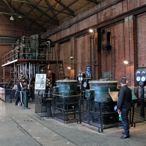 Triple expansion steam pump engine room