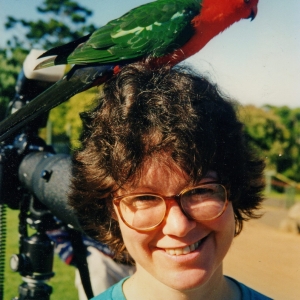 Karen with parrot