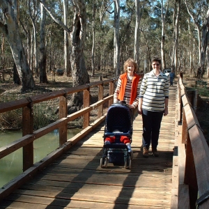 Bernice and Karen on Crane's Bridge